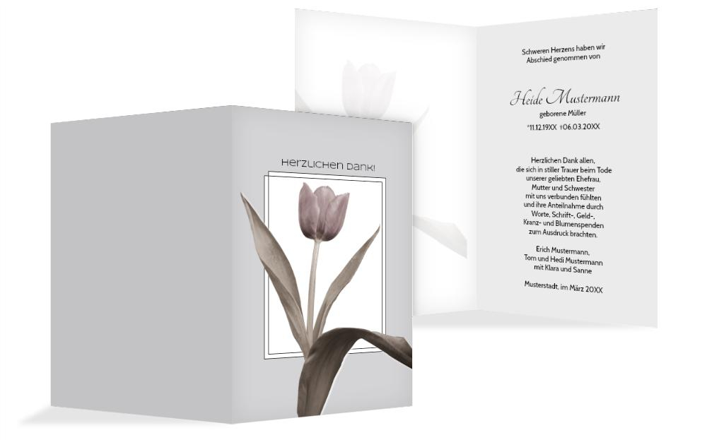 Dankeskarte Tulpe hoch Dankeskarte Tulpe hoch