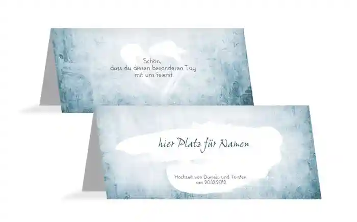Tischkarte Du+Ich=Liebe Tischkarte Du+Ich=Liebe
