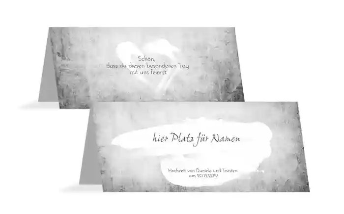 Tischkarte Du+Ich=Liebe