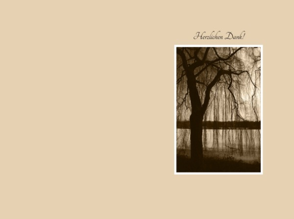 Dankeskarte Baum am See 2 hoch
