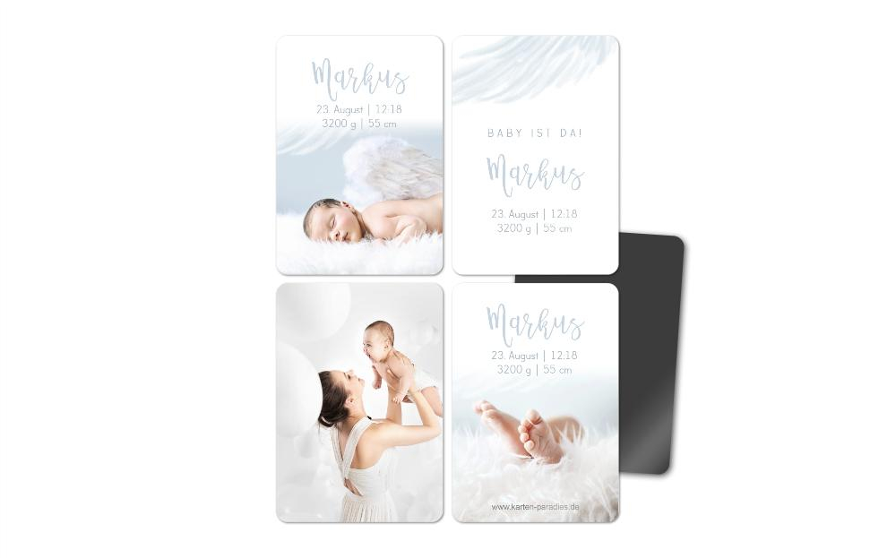 Fotomagnete zur Geburt Engelsgleich
