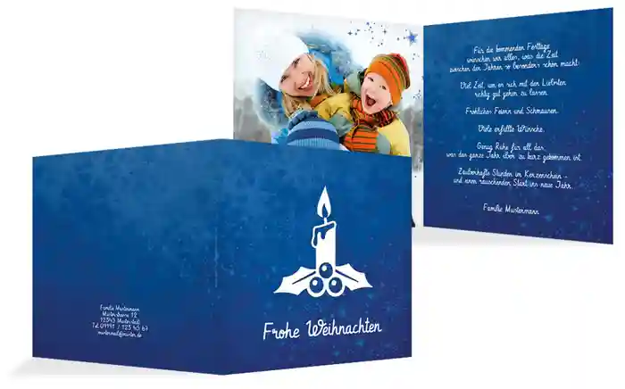 Weihnachtsgrußkarte Privat Advent