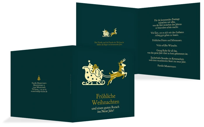 Grußkarte Weihnachten Privat Kutsche Grußkarte Weihnachten Privat Kutsche