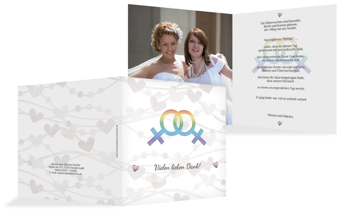 Dankeskarte Im Zeichen der Liebe - Frauen