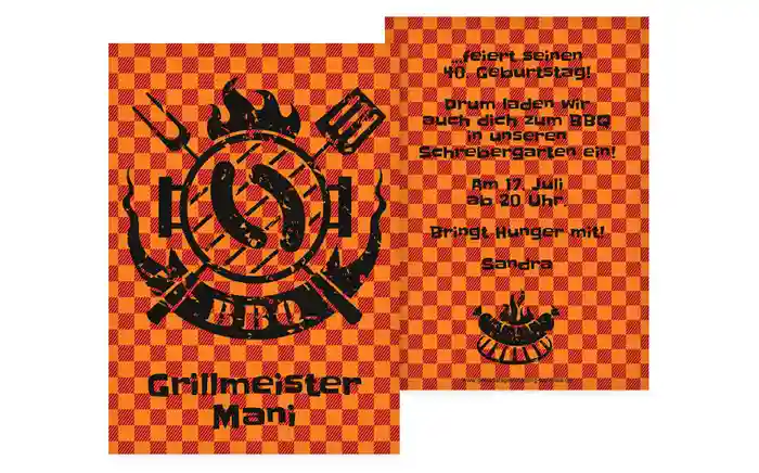 Geburtstagskarte BBQ
