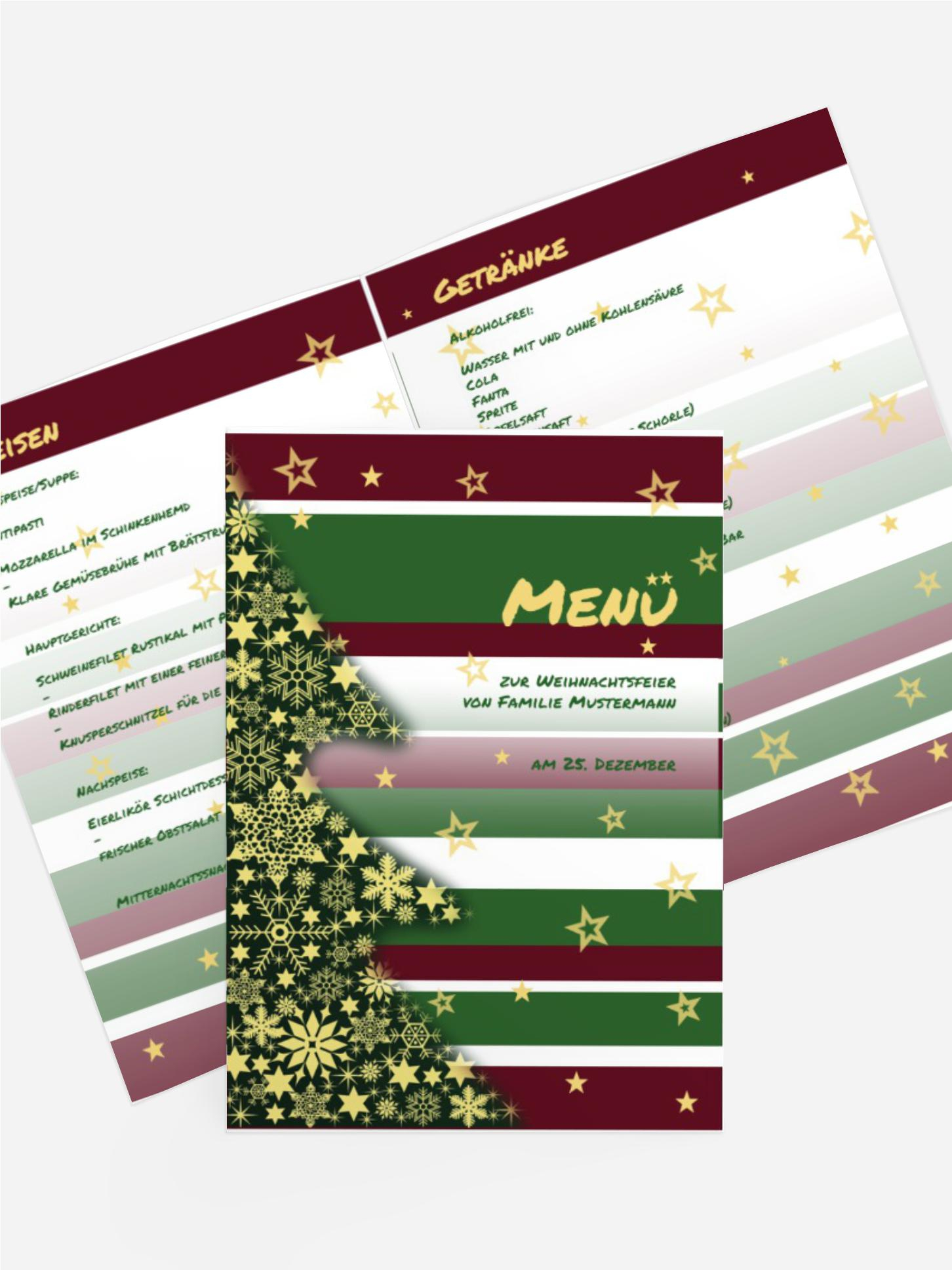 Weihnachtsmenü Privat American Style