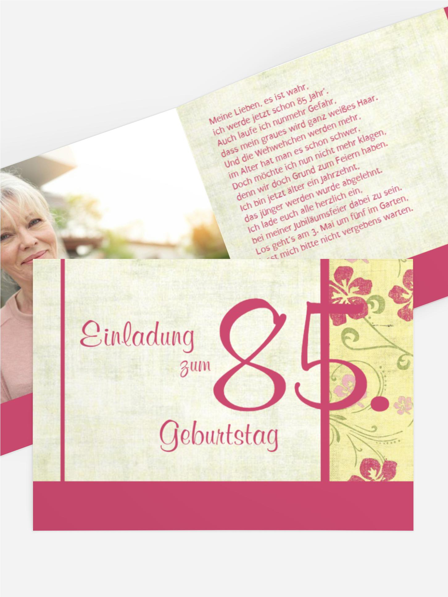 Einladung zum Geburtstag Hibiskus 85 Foto