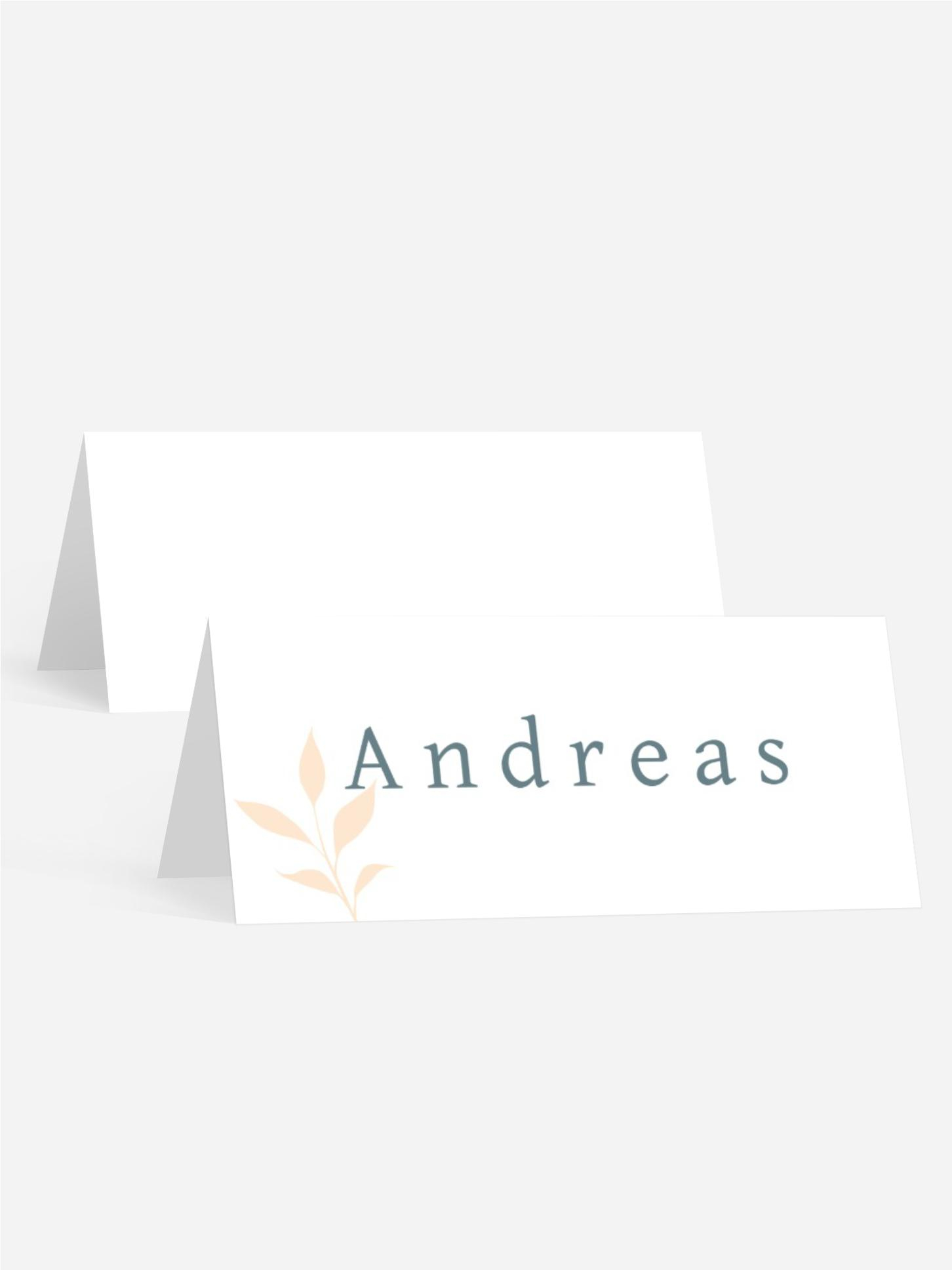 Tischkarte Konfirmation Beiges Kreuz