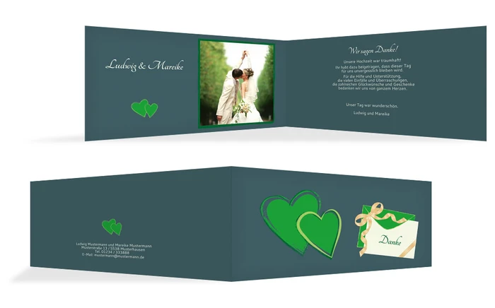 Dankeskarte Eheglück