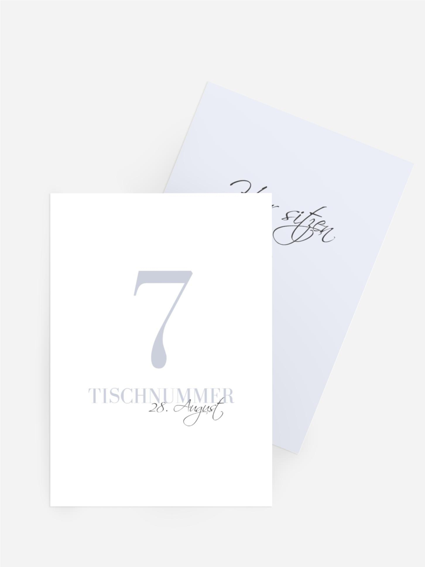 Tischnummer Hochzeit Text-Bild-Gemeinschaft