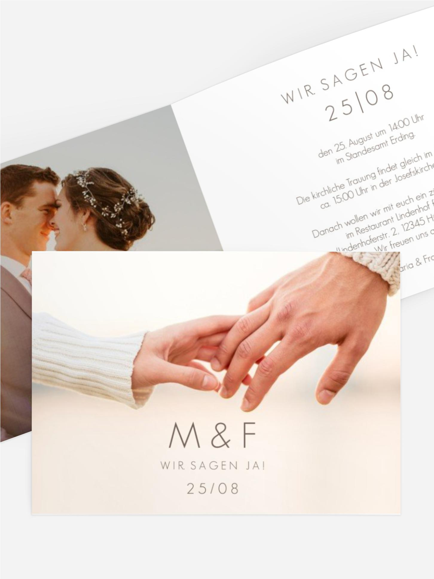 Hochzeitseinladung Vereint