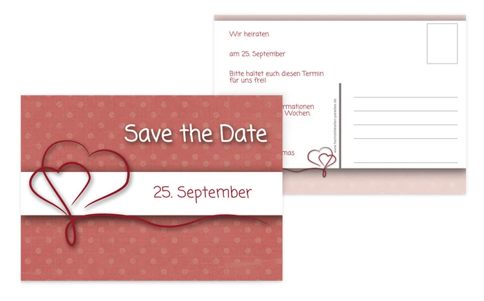 Save the Date Karte Gepunktet