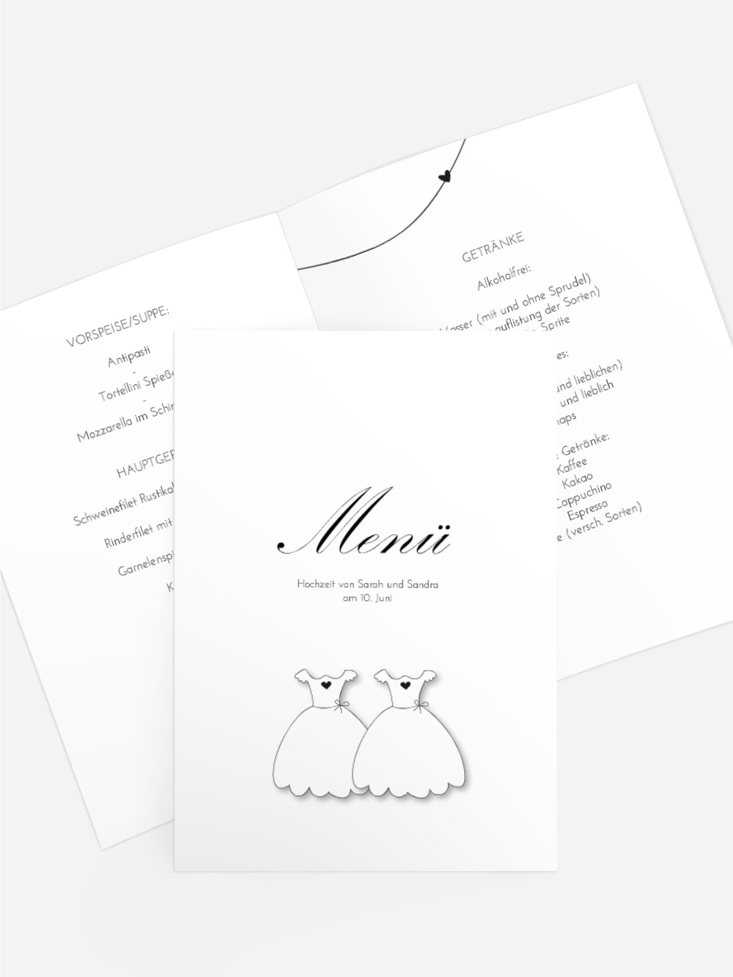 Menükarte dresses