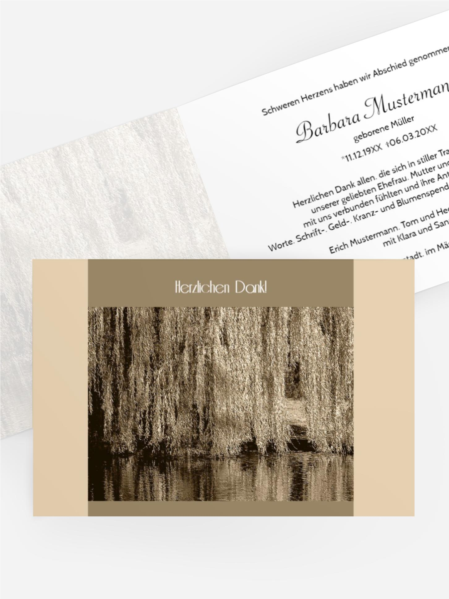 Dankeskarte Flusslandschaft quer