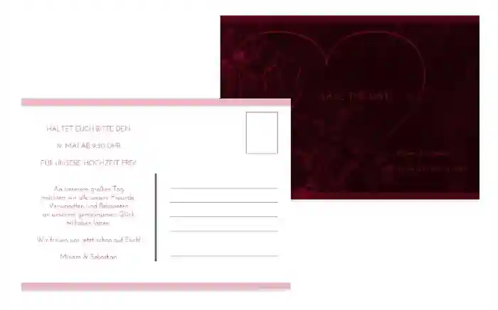 Save The Date Hochzeit Liebespärchen