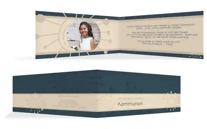 Einladungskarte Konfirmation Blumen