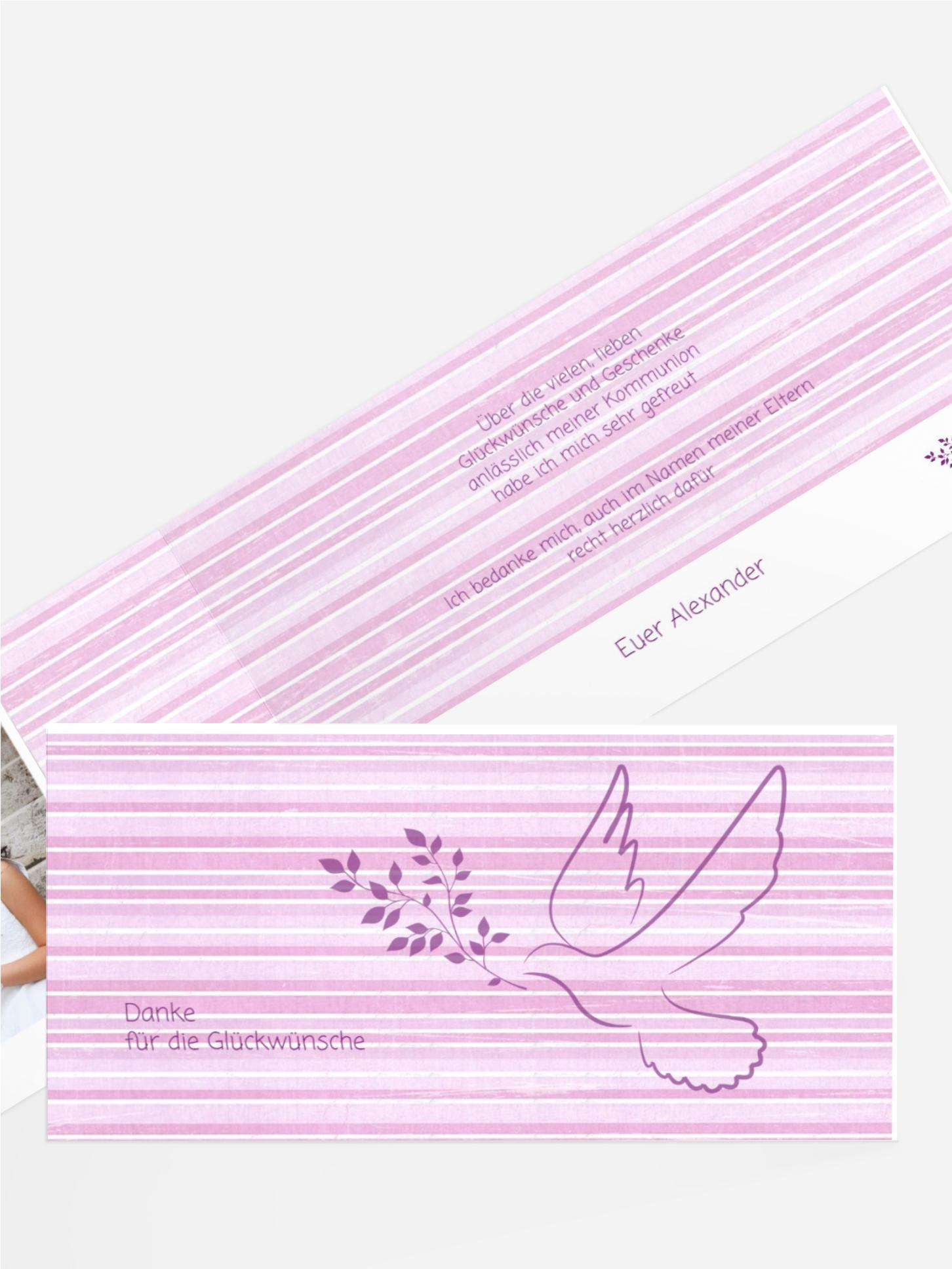 Dankeskarte Kommunion_Taube 2