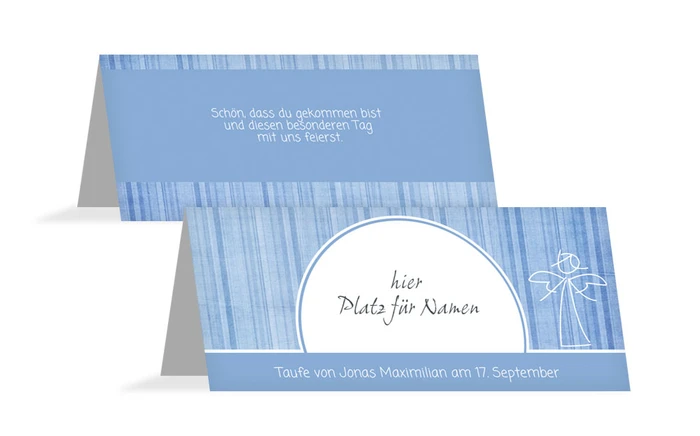 Tischkarte Streifentapete Tischkarte Streifentapete