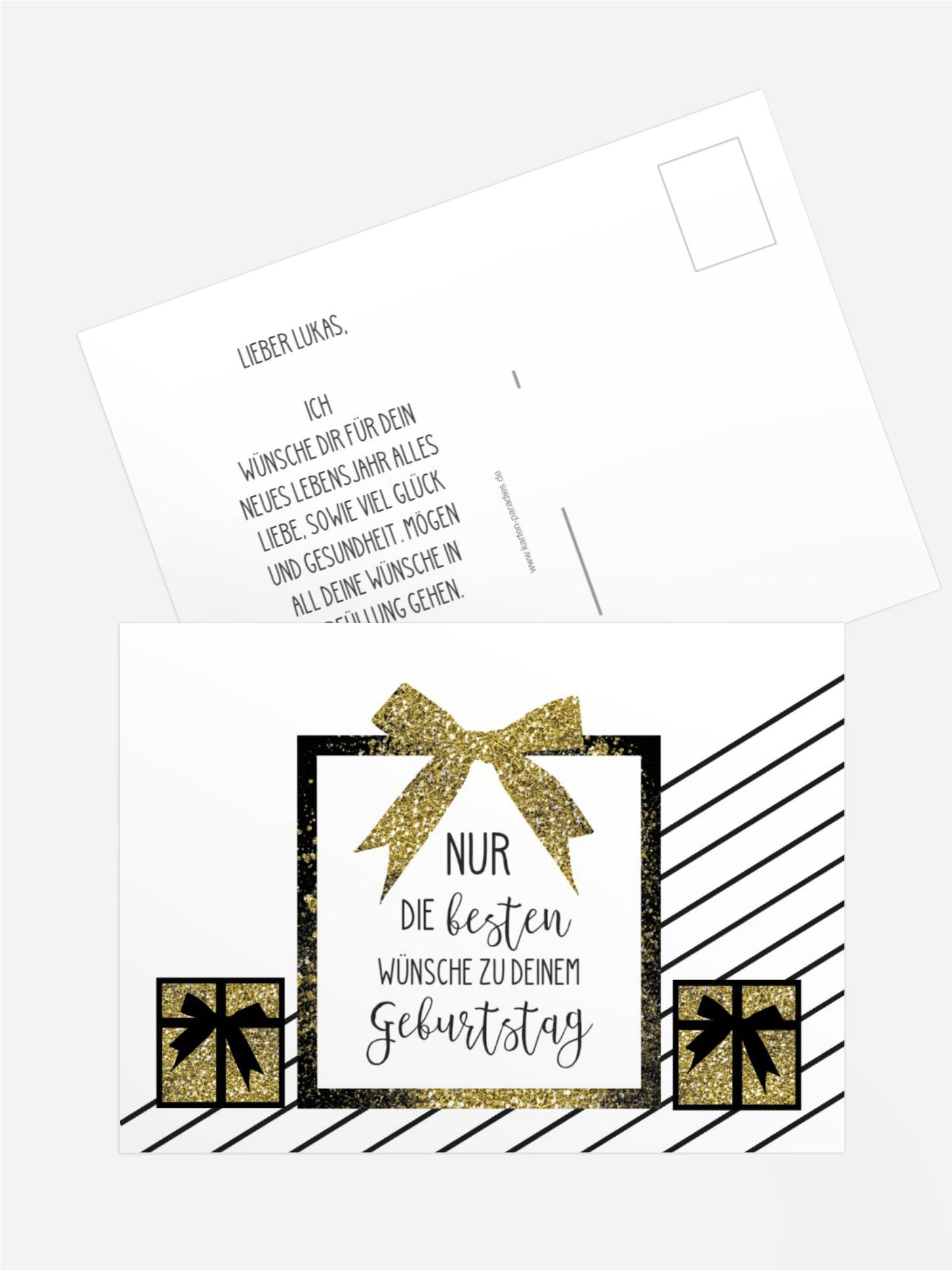 Glückwunschkarte zum Geburtstag Geschenke
