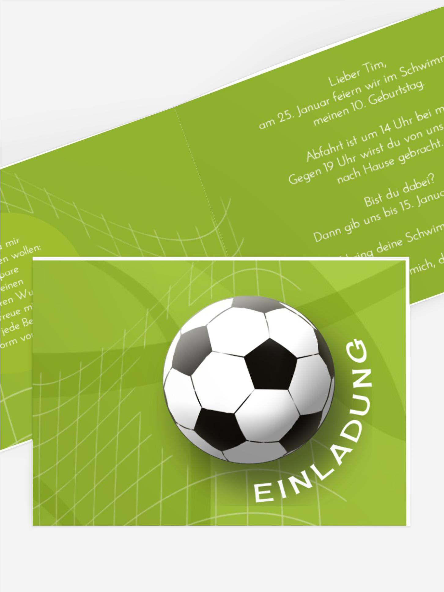 Geburtstagseinladung Fußball
