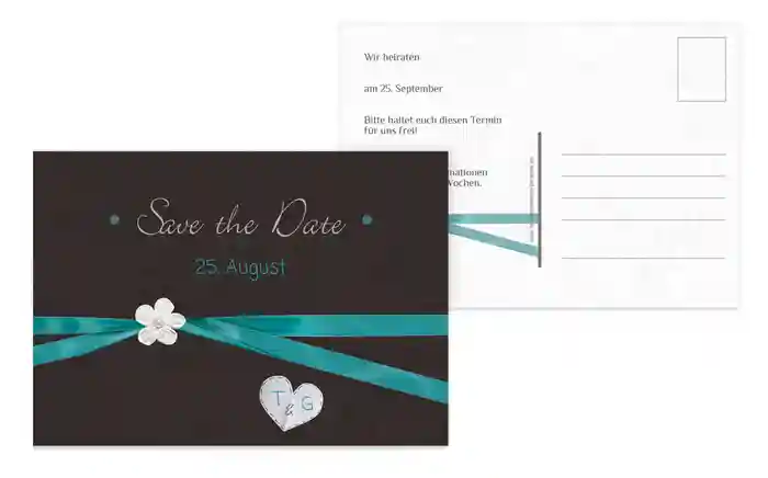Save the Date Karte sanfte Blüte