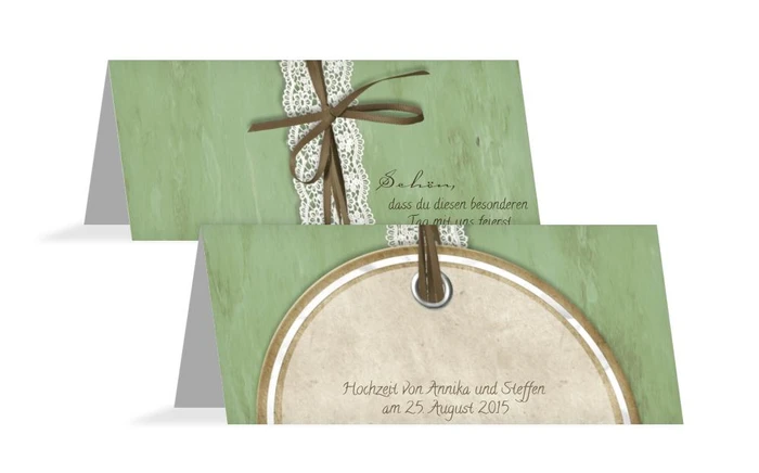 Tischkarte Vintage Lace