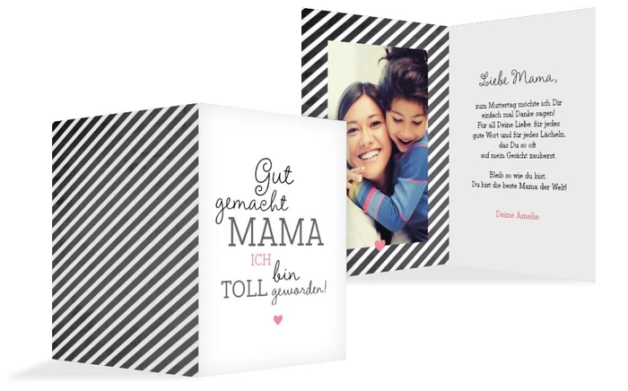 Muttertagskarte Gut gemacht