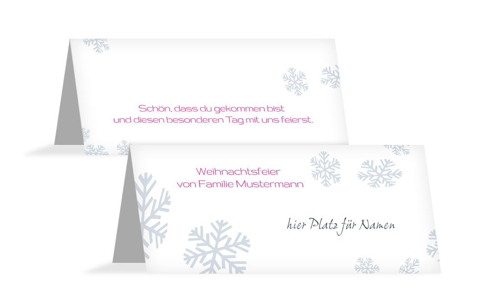 Weihnachtstischkarte Schneesturm Weihnachtstischkarte Schneesturm