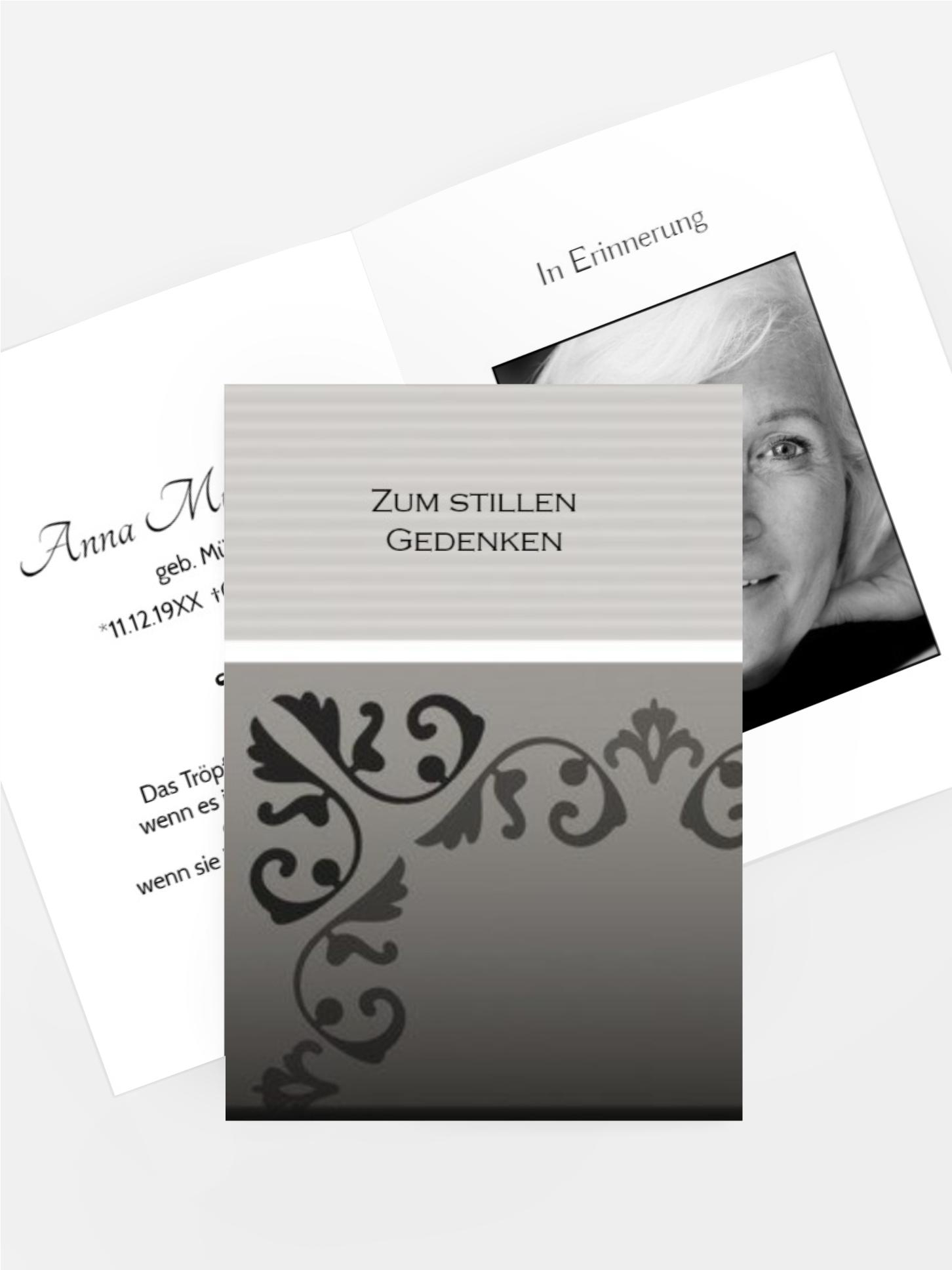 Sterbebildkarte Briefpapier