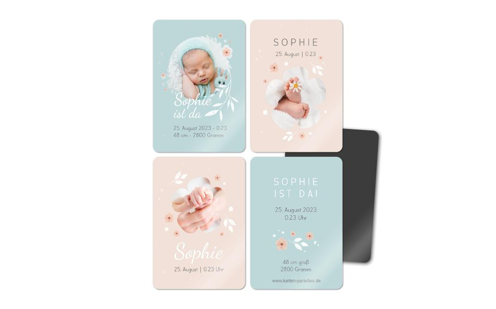 Fotomagnete zur Geburt Beschützende Ranken