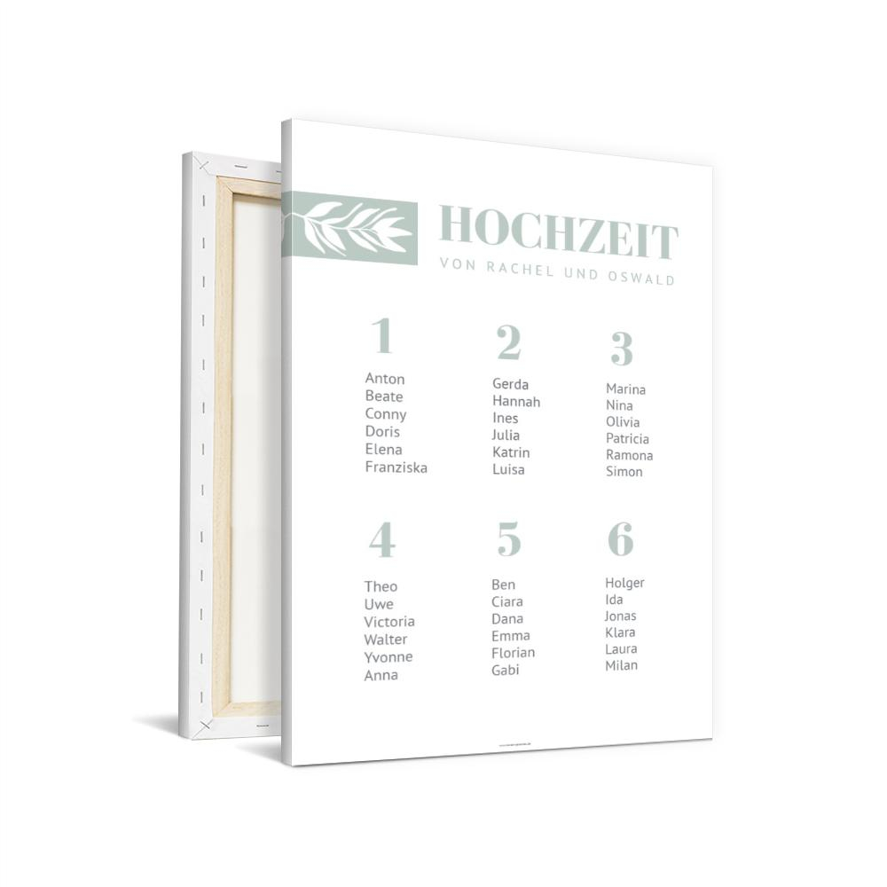 Sitzplan Hochzeit Gewächs