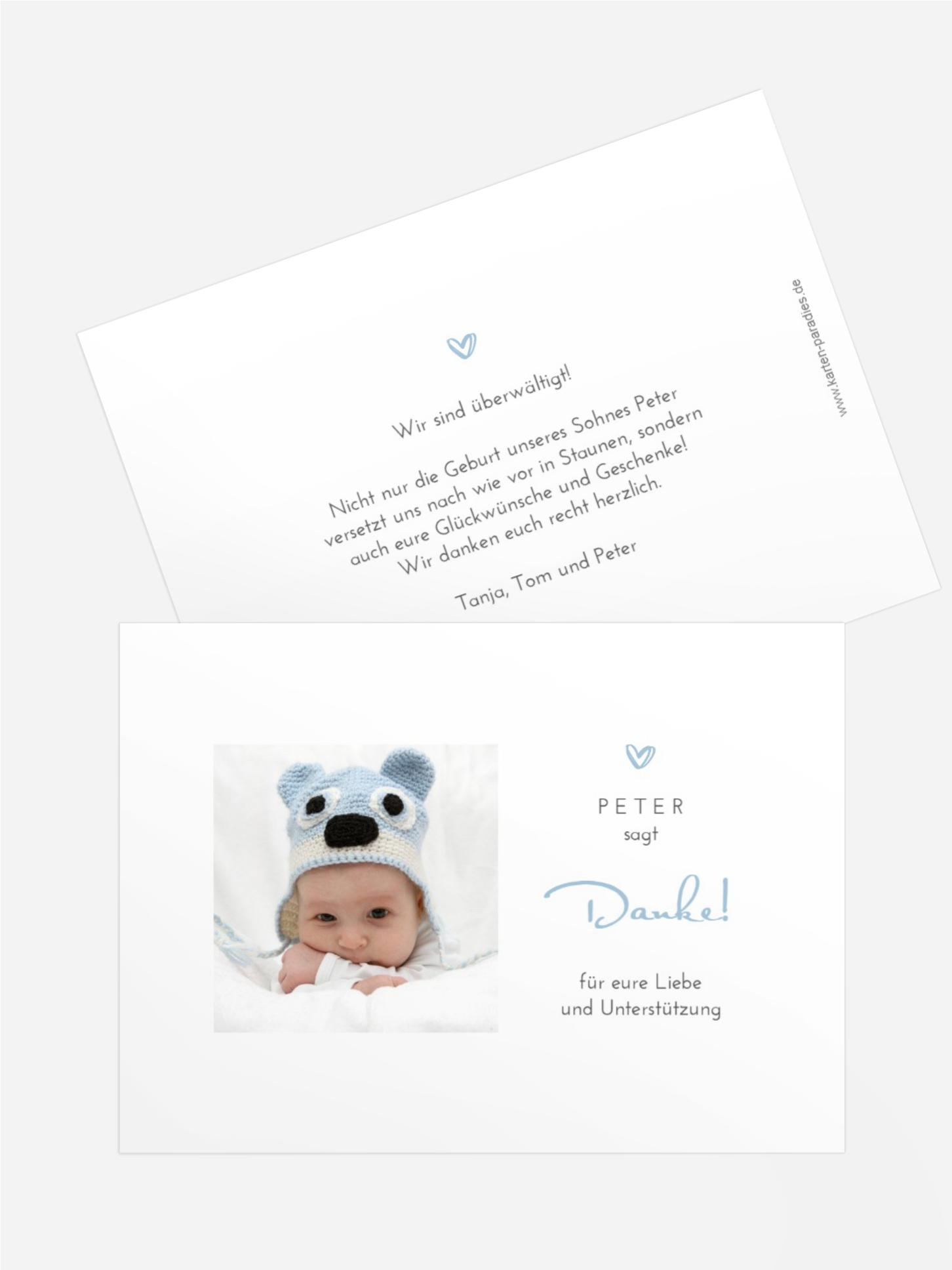 Baby Dankeskarte GuckGuck