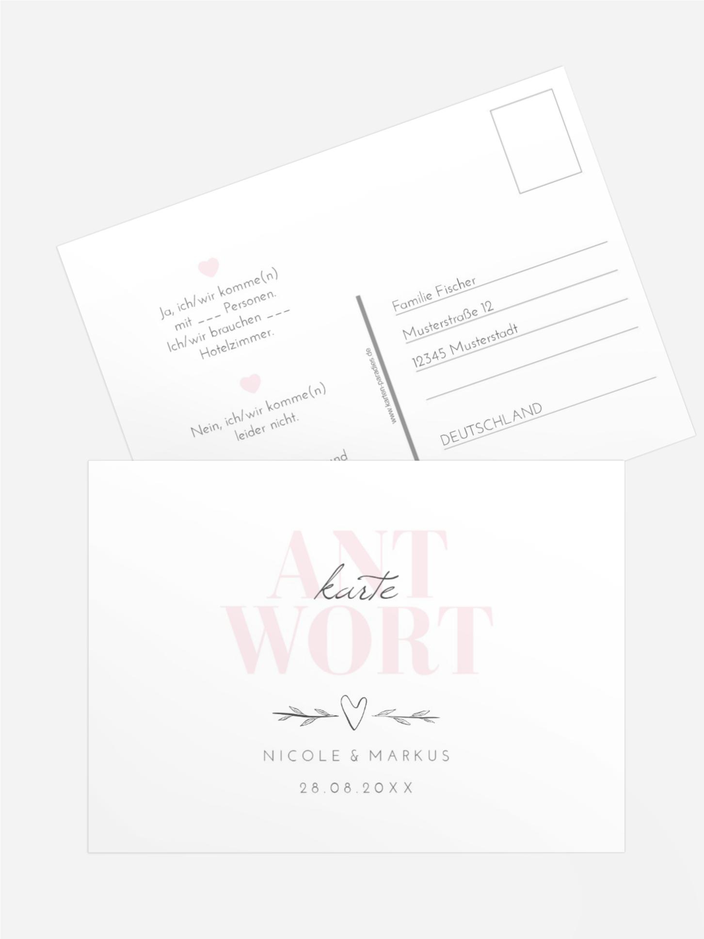 Antwortkarte Herzensziel