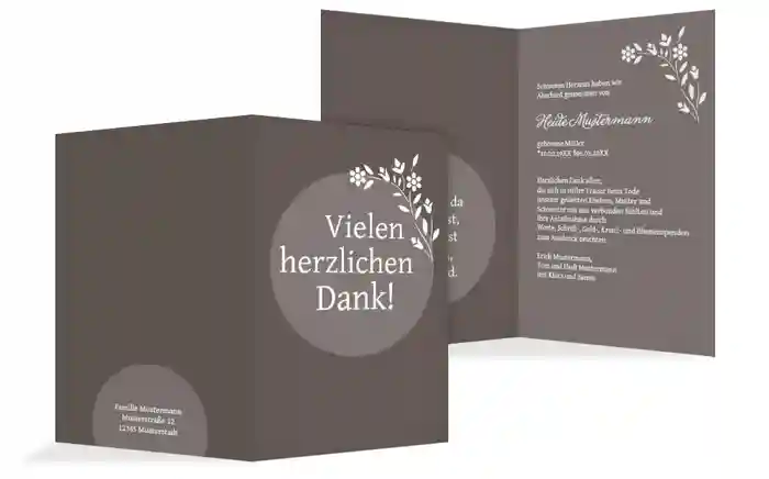 Dankeskarte Kreis hoch