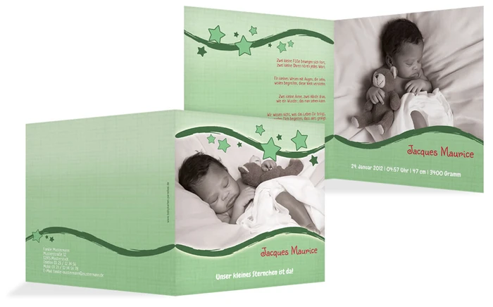 Geburtskarte Sternenwelle Geburtskarte Sternenwelle