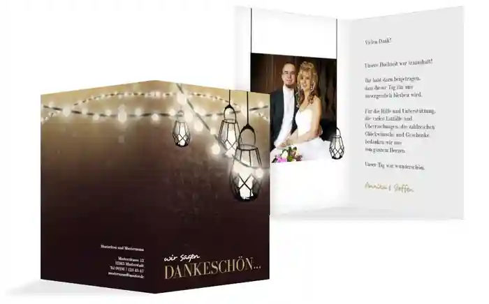 Hochzeit Danksagung Vintage Laterne