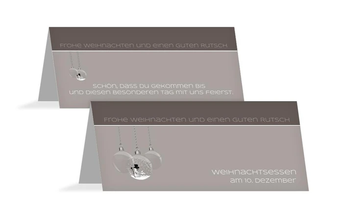 Tischkarte Weihnachten Schneekugel Tischkarte Weihnachten Schneekugel