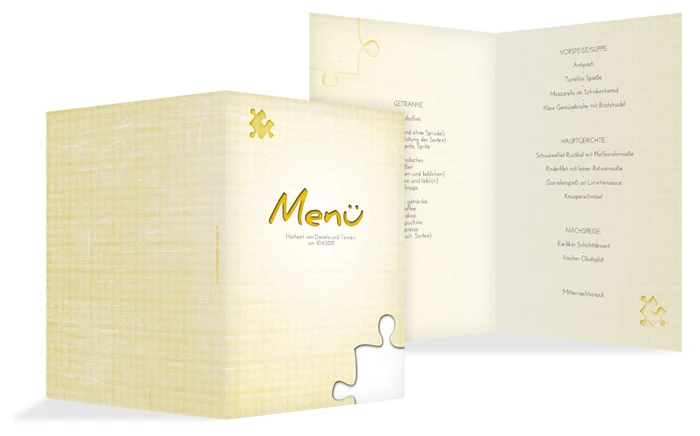 Menükarte Puzzle