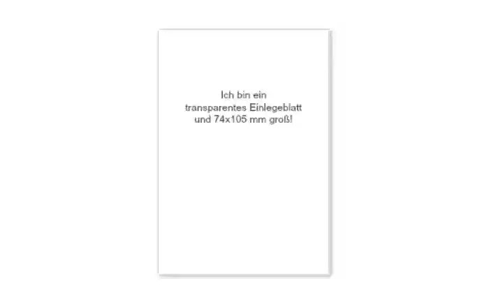 transparentes Einlegeblatt 74x105 mm transparentes Einlegeblatt 74x105 mm