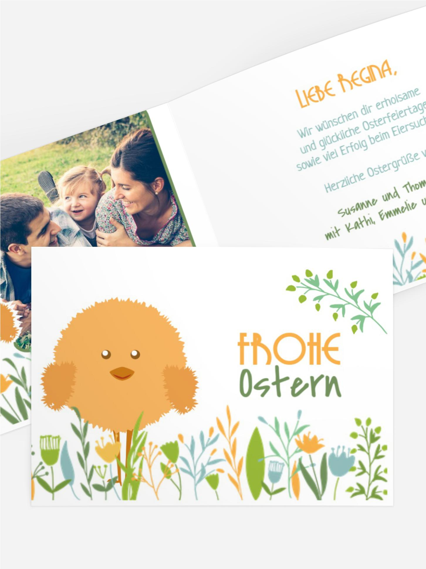 Osterkarte Frühlingswiese
