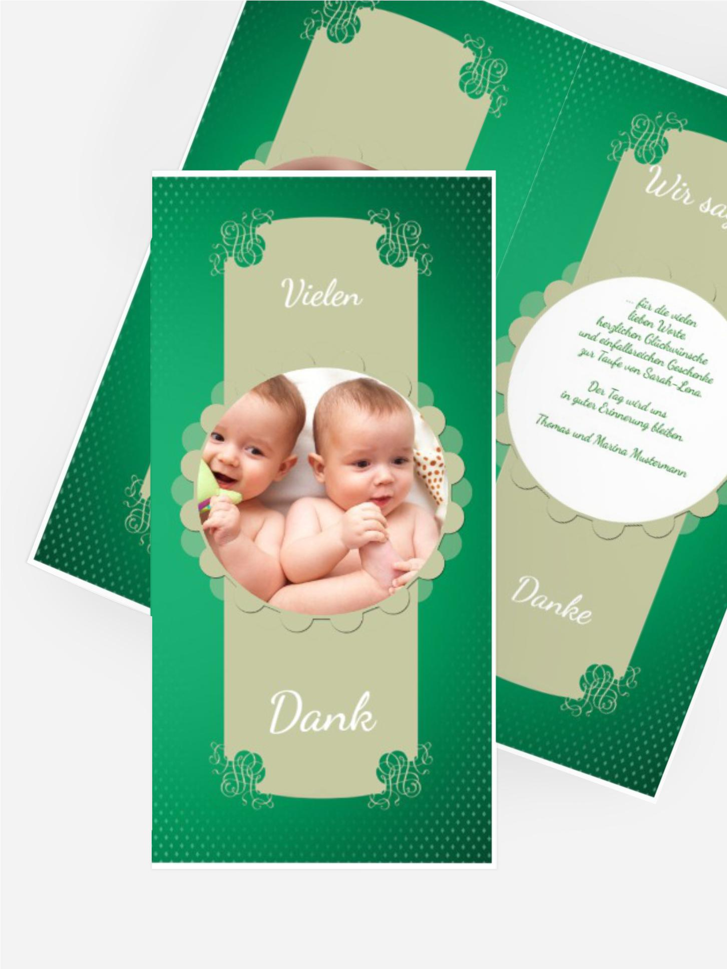 Dankeskarte Taufe Krause