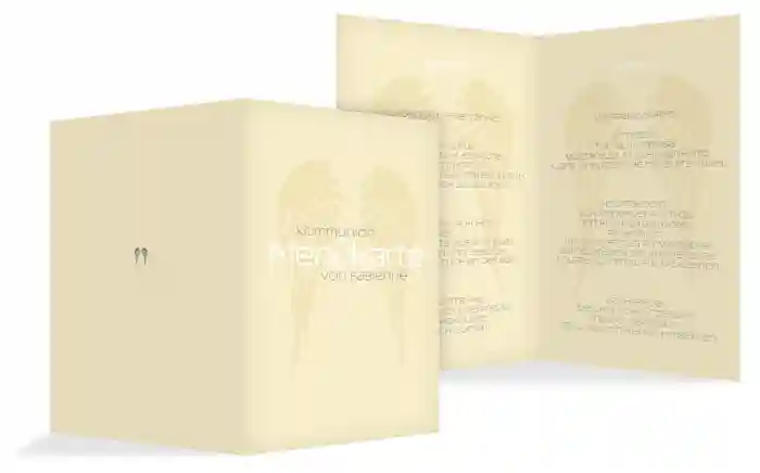 Menükarte Kommunion Schutzengel