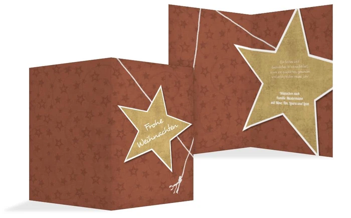 Weihnachts Grußkarte pirvat Sternenschnur Weihnachts Grußkarte pirvat Sternenschnur