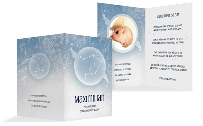 Geburtskarte Sternzeichen Waage Geburtskarte Sternzeichen Waage