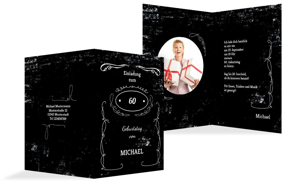 Geburtstagseinladung 60 Jackcard Foto