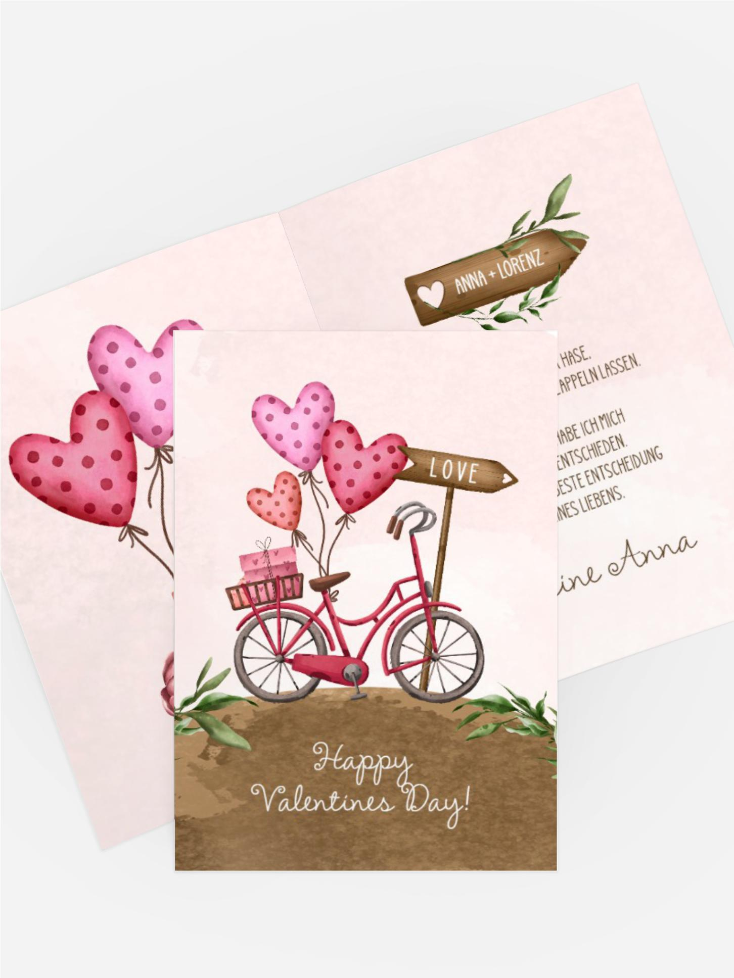 Valentinskarte Die nächste Station ist die Liebe