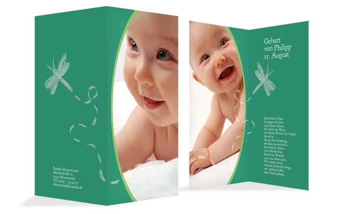 Geburtskarte Libelle