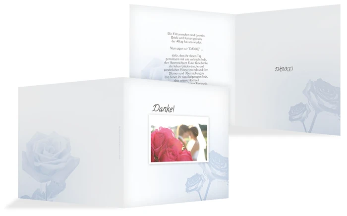 Hochzeitskarte Danke Rose