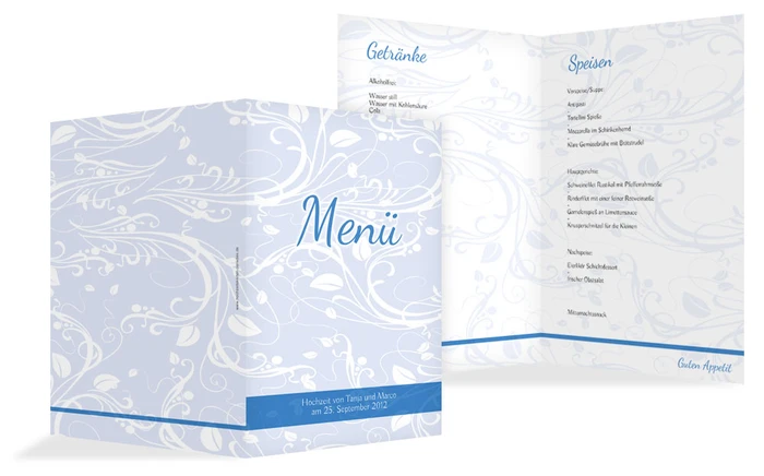 Menükarte Blättertraum