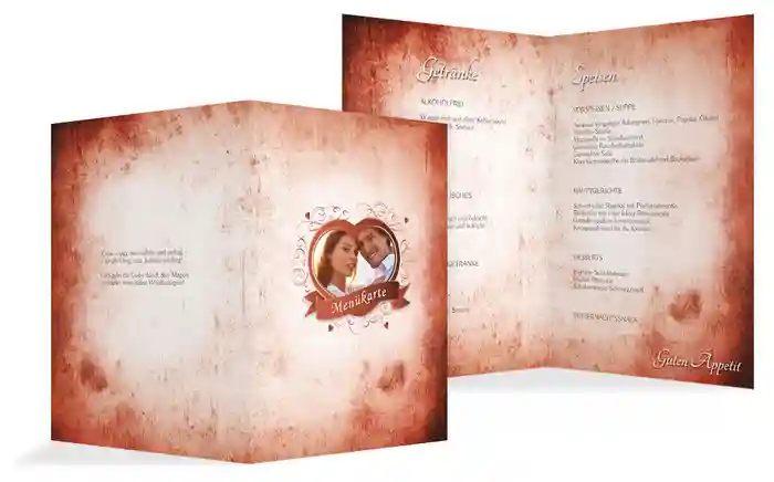 Menükarte Herz